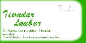 tivadar lauber business card